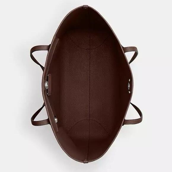 NWT Coach CR111 Leather City Tote Shoulder Bag in Silver /Maple - Picture 8 of 8